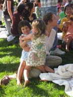 Alice and Sofia at a preschool party