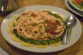 "Noodles" made of shrimp